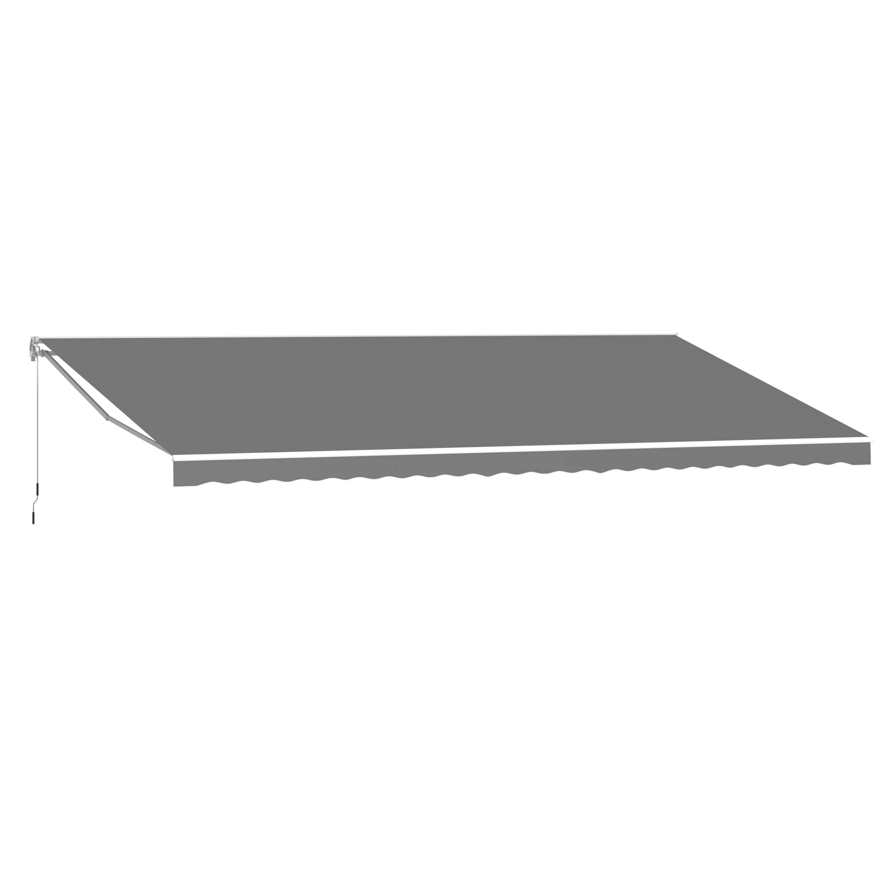 AECOJOY 16'x10' Manual Retractable Awning Sun Shade, Patio Awning Canopy