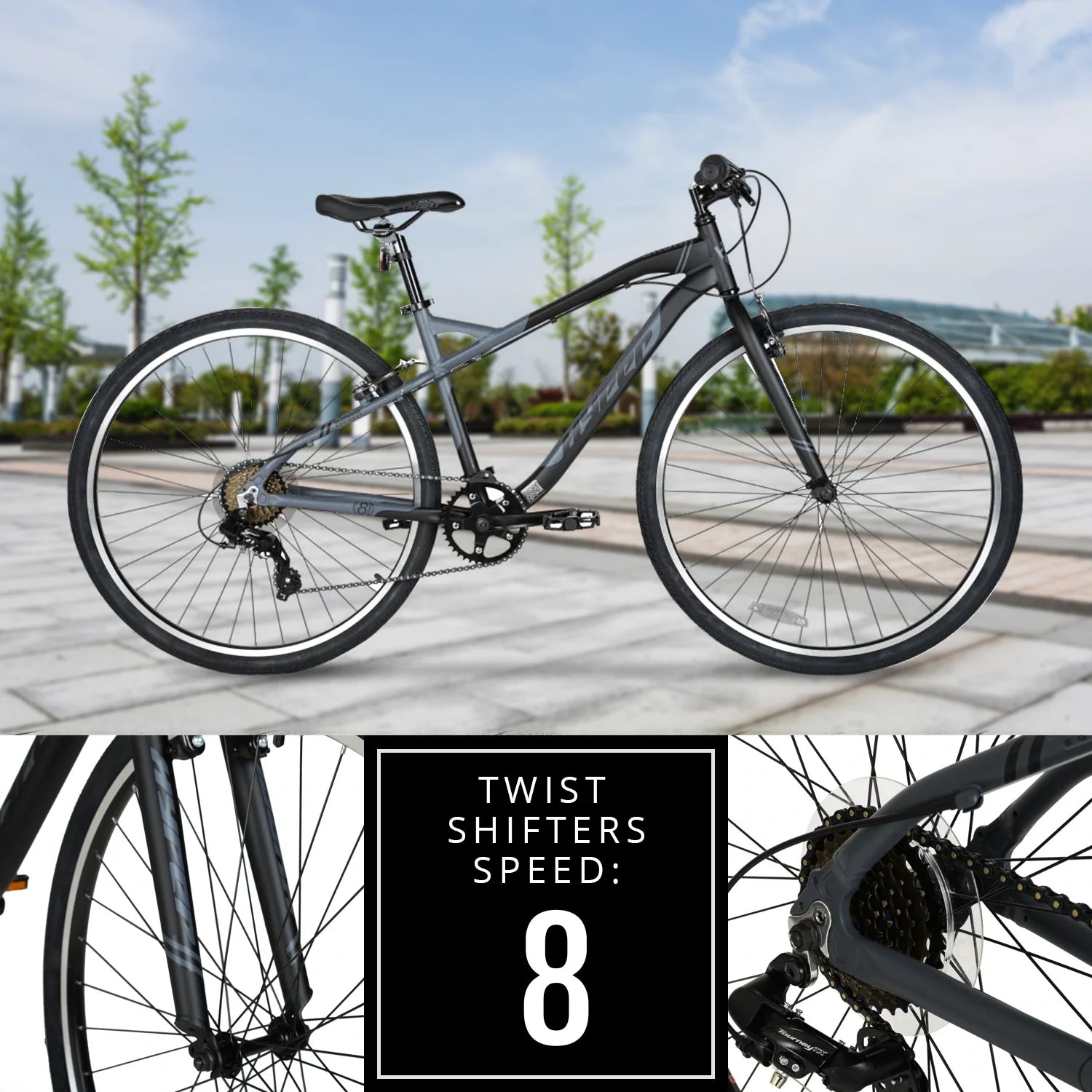 700c Hyper Bicycles Urban Bike for Adults, Gray, Character Group: Urban
