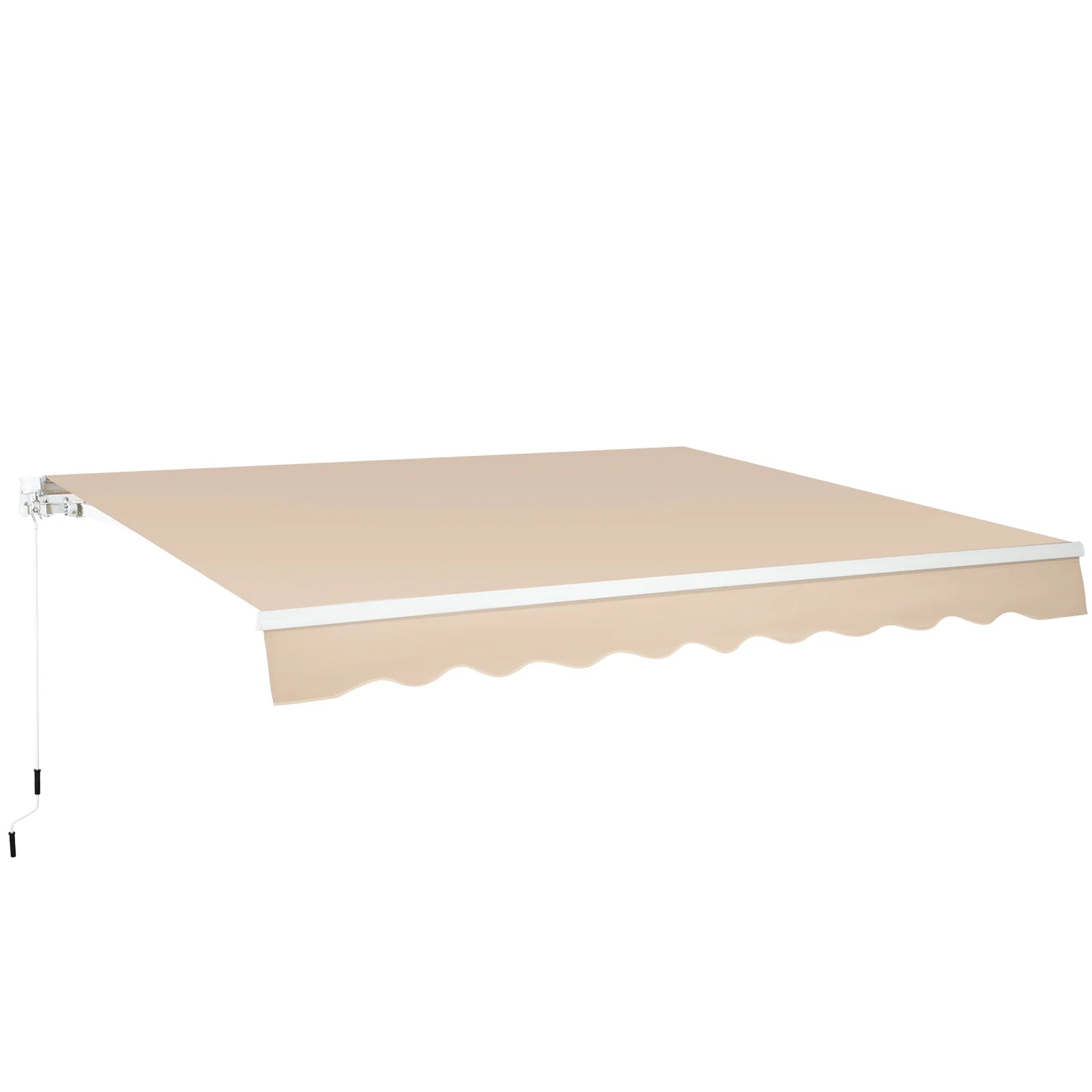 AECOJOY 16'x10' Manual Retractable Awning Sun Shade, Patio Awning Canopy